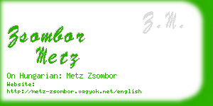 zsombor metz business card